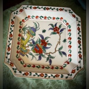 Vintage Andrea By Sadek Japanese Porcelain Square trinket 7938 Excellent cond.